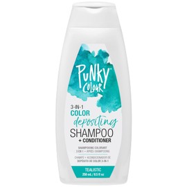 Punky Limpiador y Acondicionador para El Cabello Con Depósito de Color 3 En 1, 8.5 Onzas Líquidas (Tealistic)