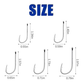Thekuai Fishing Hooks 100 Pack Baitholder Walleye Rig Live Bait High Carbon Steel Black Nickel Down-Turned Eye Surf Bass Crawler Harness (#1/0-100pcs)