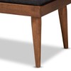 Baxton Studio Benches, One Size, Charcoal/Walnut