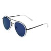 grinderPUNCH Women's Cute Unique Mirror Lens Aviator Sunglasses Blue