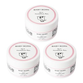 BABY BORN Face & Body Balm, Whole Body, 1.7 fl oz (50 ml), Set of 3, Aki Higashihara