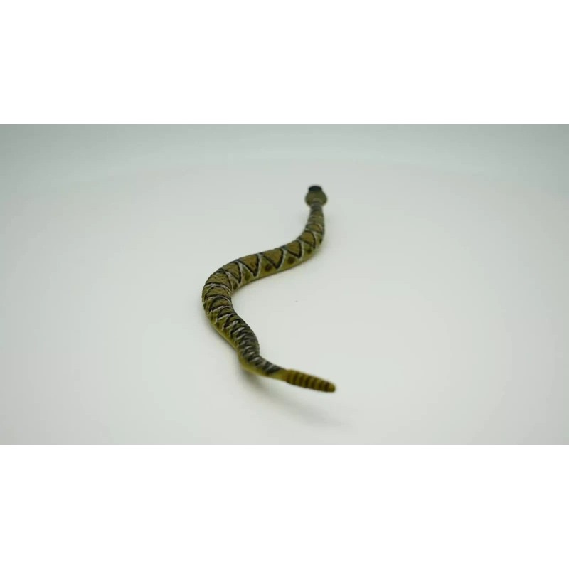 Papo Rattlesnake Diamond Back Realistic Rubber Snake Hand Painted Flexible