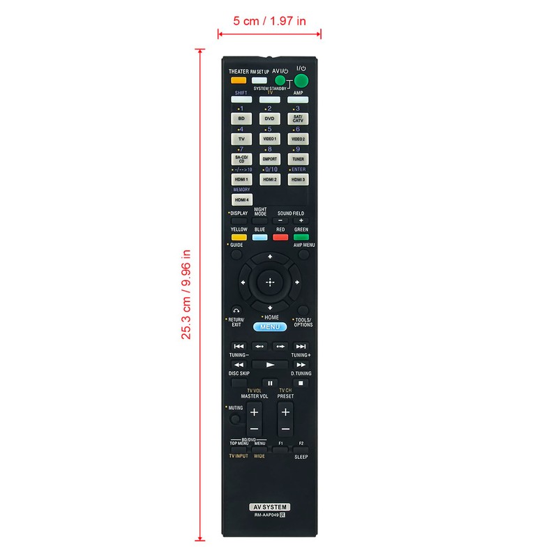 RM-AAP049 Replace Audio Video Remote Control Compatible with Sony AV