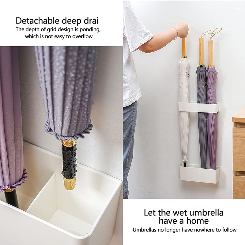 NSVJVY 2Pcs Umbrella Stand Holder, Adjustable Wall Mounted Umbrella Holder