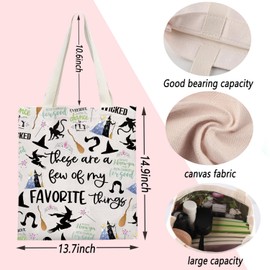 Witch Inspired Tote Bag Broadway Musical Gift Elphaba Musical Theatre Lover Gift Witch Villains Fans Gift