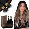 RUNATURE Nano Extensions Real Hair Ombre Brown 30 cm Hair