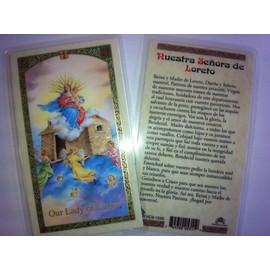 Holy Prayer Cards For Senora de Loreto (Our Lady of Loreto) in Spanish