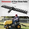 LTSEAME 48" Durable Tow Behind Landscape Rake Tractors Rake Fits