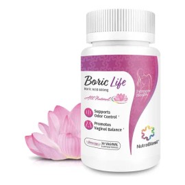 Nutrablast Boric Acid Vaginal Balance 30 Suppositories Sabor Sin Sabor