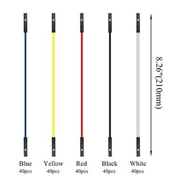 BGTXINGI 150 Pieces Breadboard 5 Colors 1-Pin 2.54mm Female to Female PVC Jumper Cable Brushless Motor Double Ended Tinned Connection Cable (PCB Jump Cable) 200mm