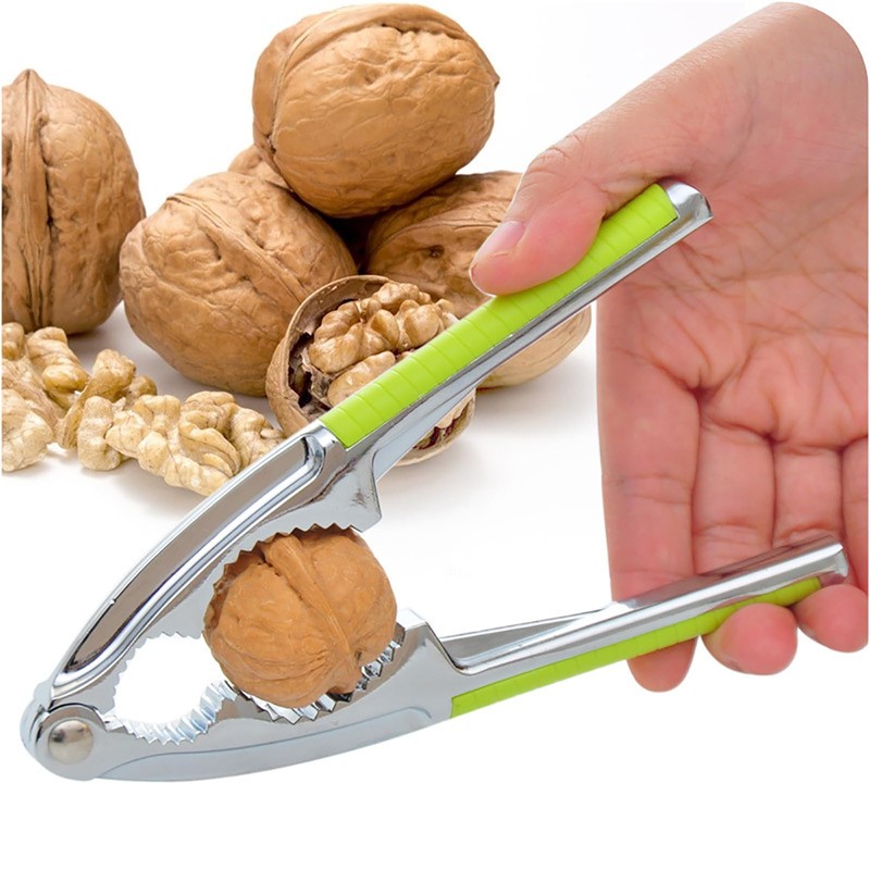 Kunovo Nutcracker for Nuts,Nut Cracker Tool for Walnut,Pecan,Macadamias,Hazelnuts, Almonds, Lobster,Crab（Green）