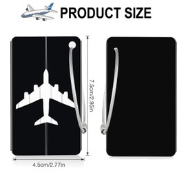 3 Pcs Luggage Tags, Aluminium Luggage Labels, Suitcase Baggage Tag with Name Address Tel Email Labels, Bright Color Baggage Tags to Quickly Spot Travel Bag Suitcase(Black/Red/Silver)