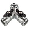 tecuro 2-Way Y-Splitter with Shut-Off Valves for Taps and Valves