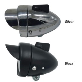 YOEDAF Luces LED delanteras para bicicleta, faro LED para bicicleta, luz retro antiniebla, luz duradera, cabeza delantera, lámpara LED para bicicleta, luz nocturna de conducción AAA (negro)