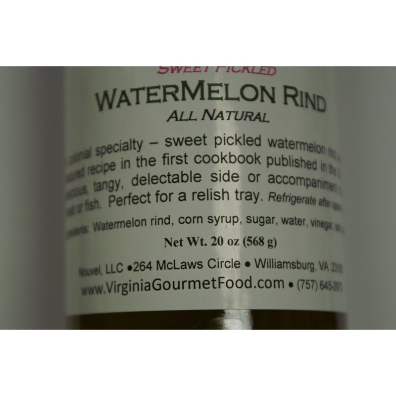 Virginia Gourmet Sweet Pickled Watermelon Rind - 2 PACK -