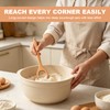 Wooden Danish Dough Whisk Set, 12 inch Dough Mixer with