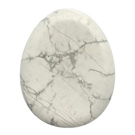 Bacatgem White Howlite Turquoise Water Drop Chakra Thumb Worry Stone,Stress Relax Healing Reiki Crystal Pocket Palm Stones