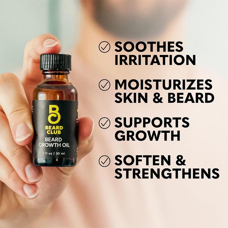 The Beard Club Enhanced Beard Growth Kit - Derma Roller,