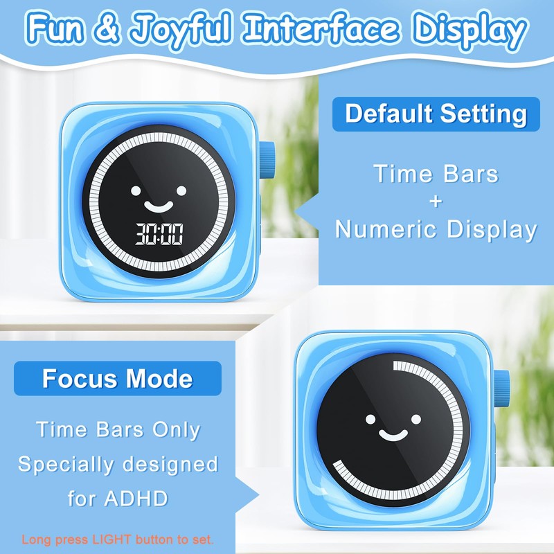 Visual Timer for Kids, 99 Minute Digital Cute Kids Visual