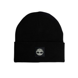 Timberland Men's Tonal Patch Beanie, Black, One Size