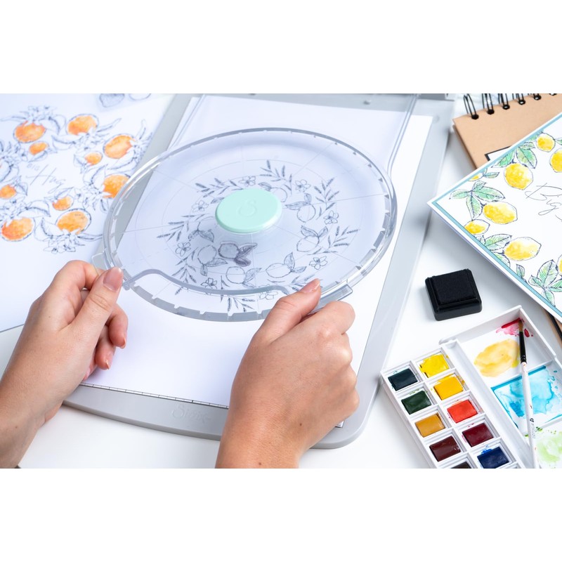 Sizzix Stencil Accessory – Stamp & Spin Tool, Clear