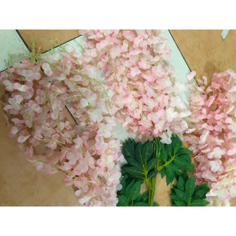 JD00090-JD00092 Lote 12pcs Wisteria Artificial Flores Decoración Boda Hogar