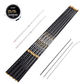 Goture Tenkara Fishing Rod Kit, Telescopic Portable Collapsible Bass Crappie Catfish Rod, 30T Carbon Fiber Inshore Stream Trout Pole, Seeker Series Fishing Pole 22.7 FT with Tip Set