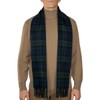 Oxfords Cashmere 100% Lambswool Plaid Tartan Scarf, Black Watch
