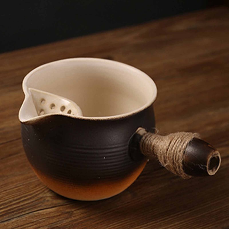 Chinese Ceramic Tea Pot Portable Versatile Large Capacity Side Handle