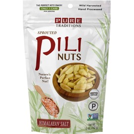 Sprouted Pili Nuts, Certified Keto & Paleo, 5 oz (Himalayan Salt)