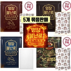 Manufactured in Korea, 5 bundles of variable temperature hot packs / 4 types collection, fire stove hot pack, hand warmer, patch type stick-on hot pack, large capacity hot pack 160g 04. Gombyeongjang hand warmer (5 pieces 160g) 3ea