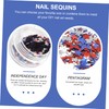 Healeved Star Sequins Nail Flakes 6 Boxes of 5-Pointed Glitters