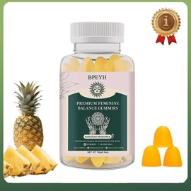 BPEYH Women’s Balance Gummies – Gut & Feminine Health Support with Prebiotics and Lactobacillus Blend – Hawaiian Pineapple Flavor – 60 Vegan Gummies – No Artificial Additives