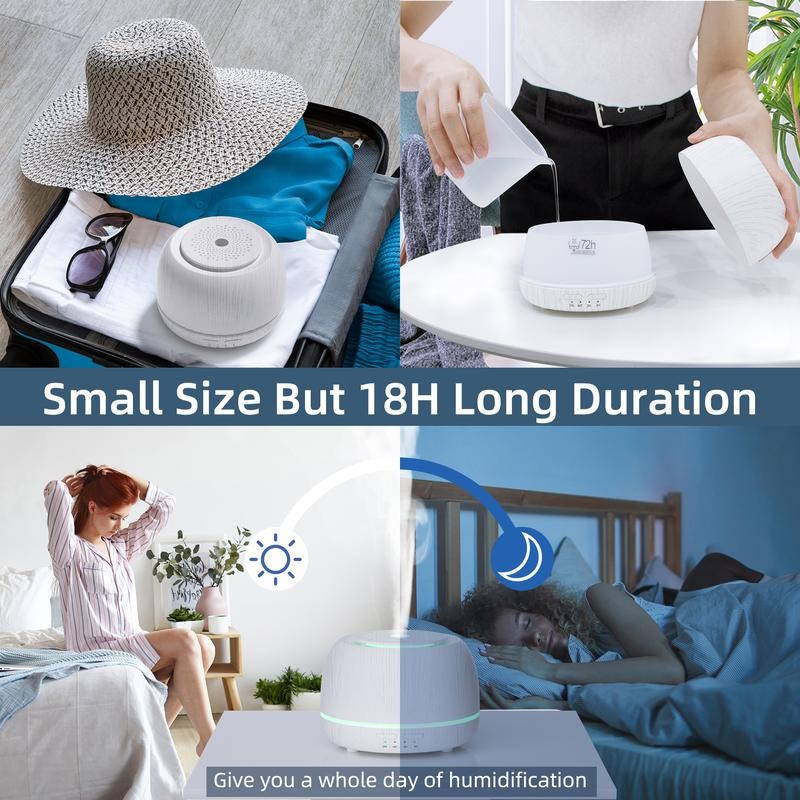 ASAKUKI 300ML Essential Oil Diffuser with Top 10 Oil Set