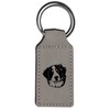 Bernese Mountain Dog Keyring, Bernese Mountain Dog Keychain (Gray)
