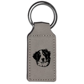 Bernese Mountain Dog Keyring, Bernese Mountain Dog Keychain (Gray)