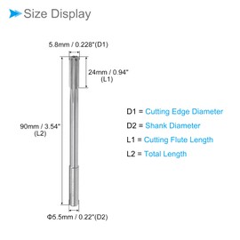 CoCud Machine Milling Cutter Reamer 5.8 mm Diameter D4 Accuracy M35 Cobalt High Speed Steel Straight Flute Milling Tool (Application: for Lathe) Pack of 2