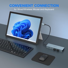 oditton USB C Hub, 9 in 1 USB C Adapter with 4K HDMI, 2 x USB 3.0 Ports, USB C 3.0 Data Transfer, 2 x USB 2.0, 100W PD, SD/TF for Type C Laptops & Devices and More