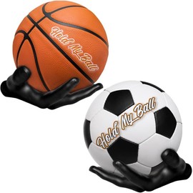 TenaLucy Ball Holder Wall, Ball Holder Hand Ultra Safe Stable Ball Holder Wall Hand Basketball Holder Wall Hand Ball Holder Wall Mount for Balls (Black)