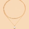 Layered Teardrop Necklace Paperclip Choker Necklaces for Women with Drop
