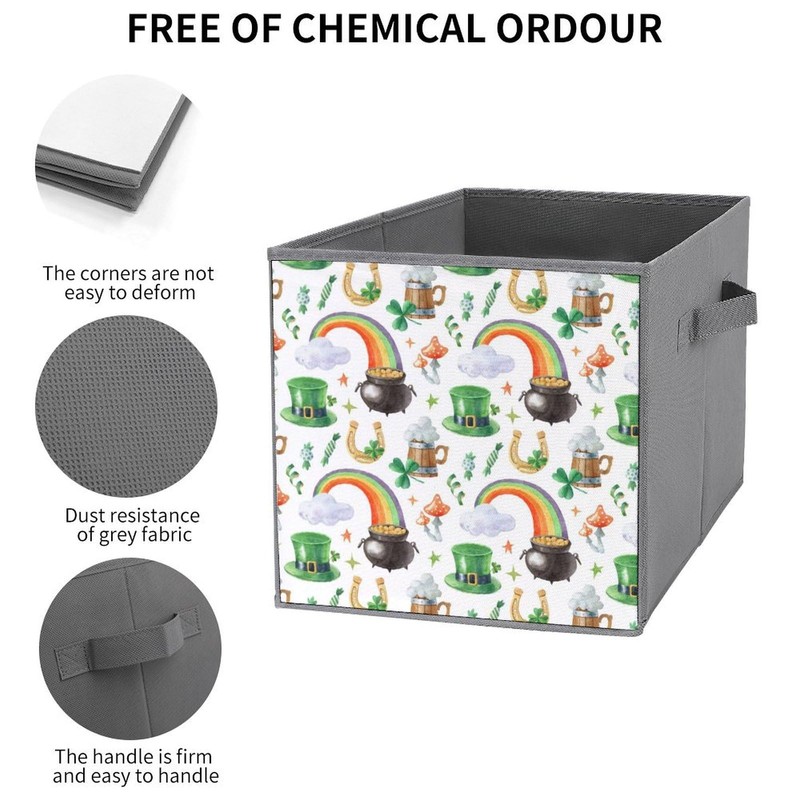 2 PCs Square Foldable Organizer Oxford Cloth with Handles, Clothes