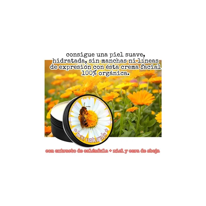 Crema Facial Sebo De Res + Miel Y Caléndula Efectiva