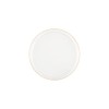 EcoQuality 5.5 inch Clear Dessert Plates with Gold Rim –
