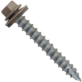 #14 Metal Roofing Screws: (500) Screws x 2" Buckskin Hex Head Sheet Metal Roof Screw. Self Starting/Tapping Metal to woodsheet Metal siding Screws with EPDM Washer