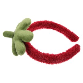 Gatuida Cute Strawberry Leaf Headband for Women – Soft Spa Hair Band for Face Washing and Skincare Adjustable Wide Band for Daily Use