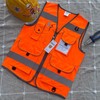 TCCFCCT Reflective Vest 9 Pockets High Visibility Safety Vest for