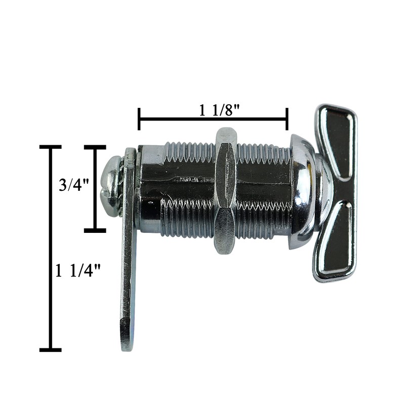 Leisure Locks Thumb Turn Latch with 1-1/8" Cylinder and Chrome