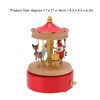Christmas Music Box Wood Carousel Delicate Clockwork Musical Box Decoration