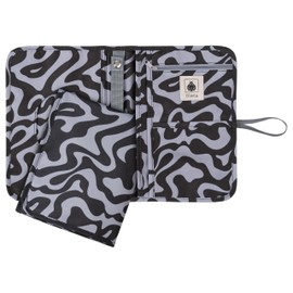 Elliena Nappy Bag Reinforced Elastic Band & Velcro Fastener for Wet Wipes Changing Bag with Changing Mat on the Go Also as a Changing Bag Pram Organiser (Black)