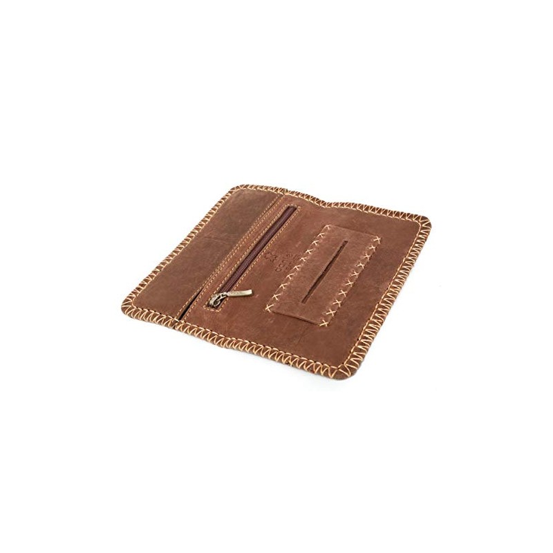 Daniel Leather Pouch from Genuine Leather (Brown)